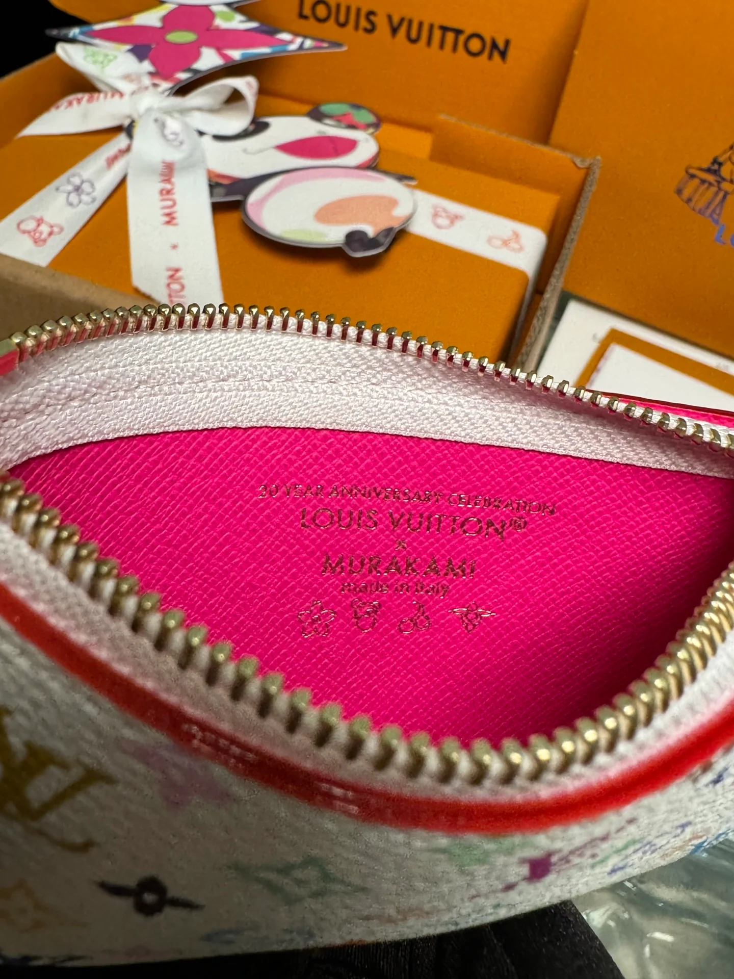 LV-m14099-monogram сумка на молнии, аксессуар, розово-белая