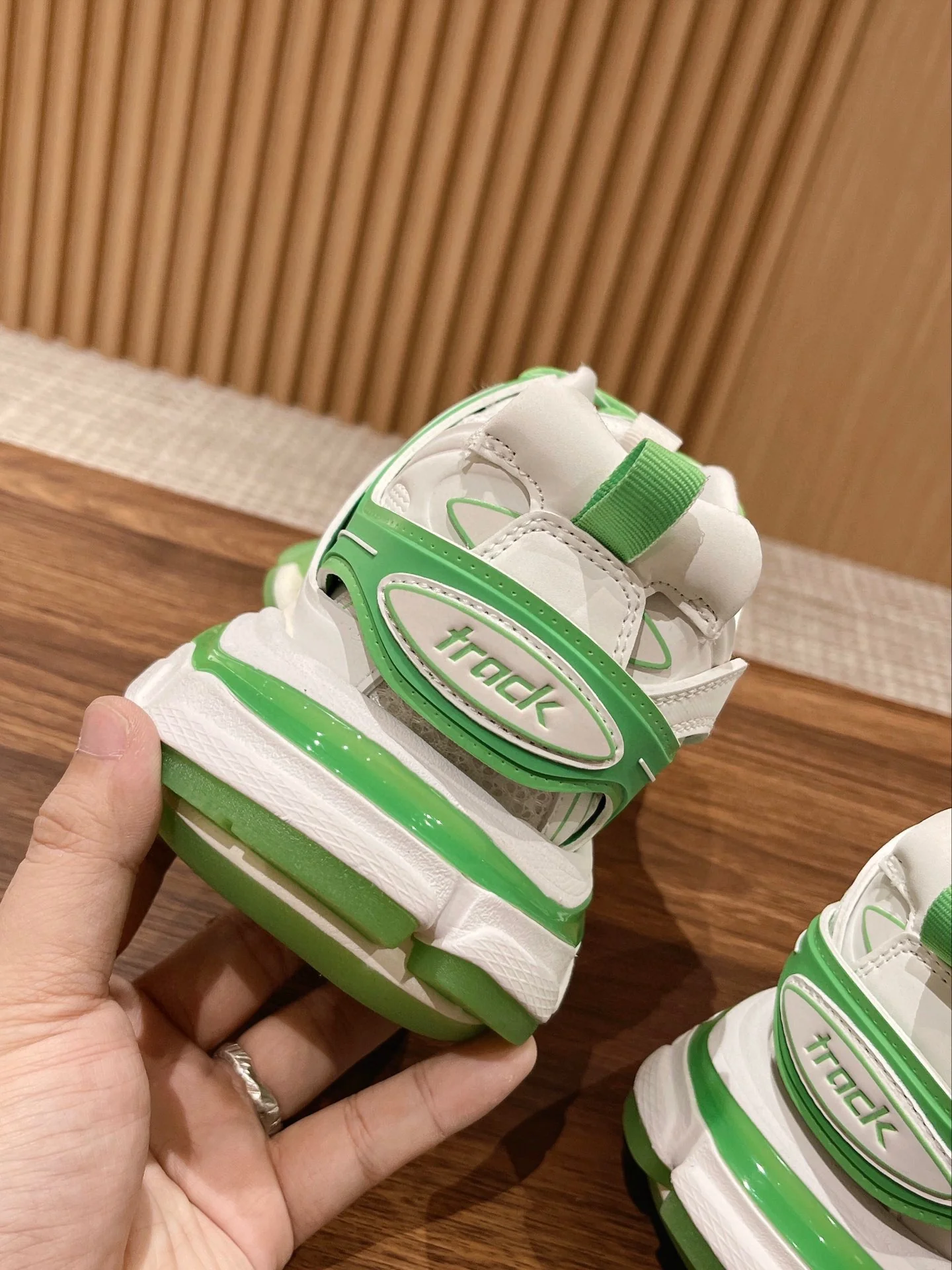 Кроссовки Balenciaga Track 3-0 (3-го поколения) Chunk - унисекс - бело-зеленые