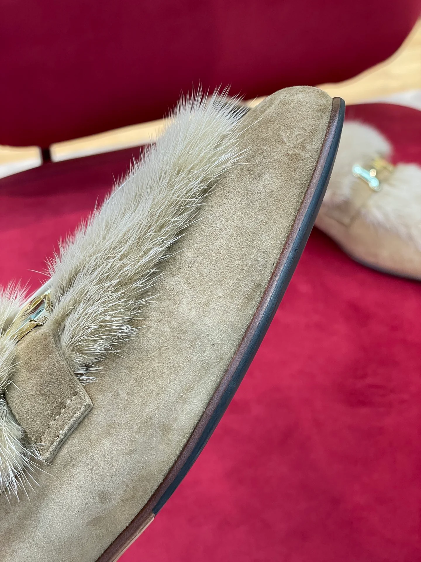 Классические лоферы Hermes из норки - 1