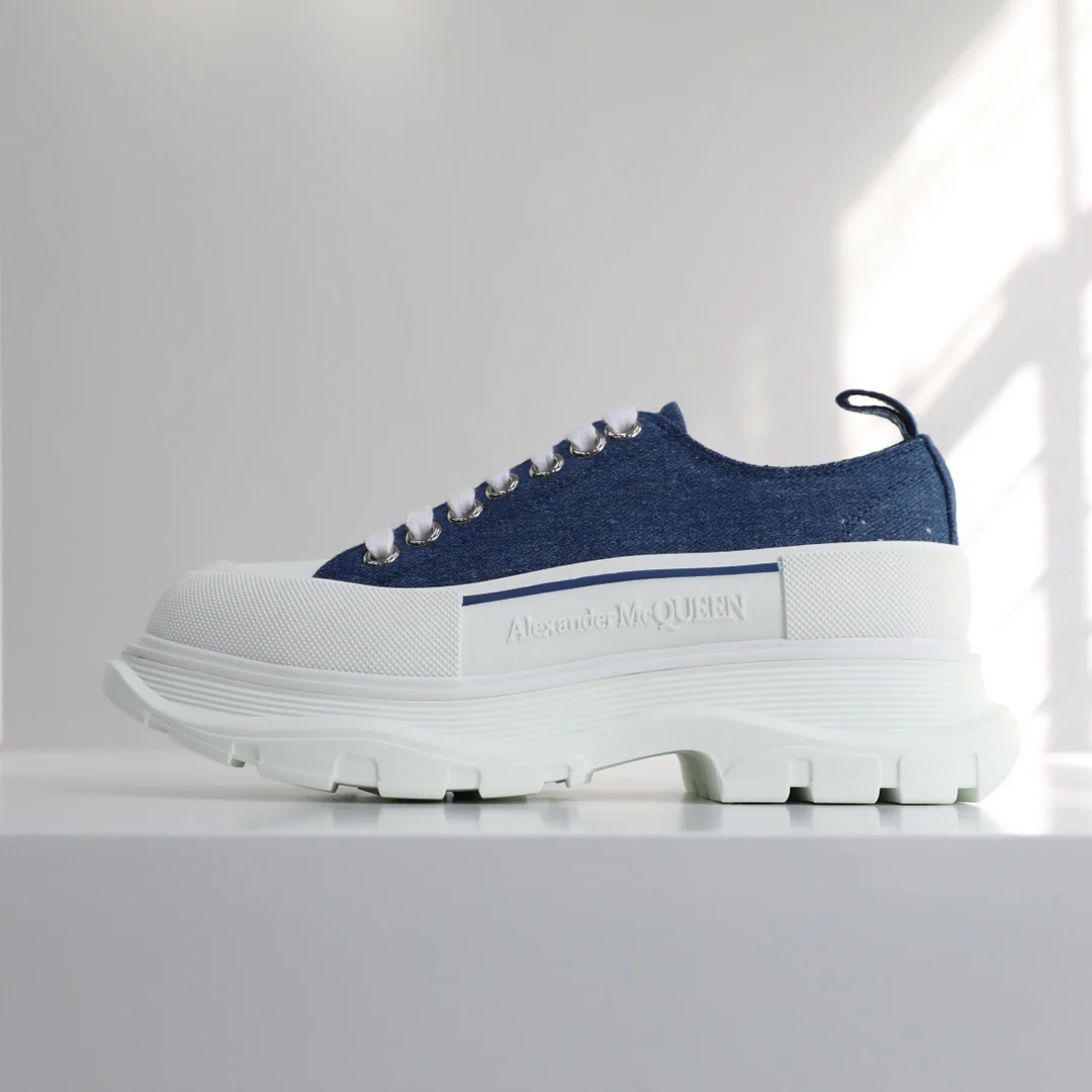 Кед на платформе McQueen - унисекс - джинсово-синий