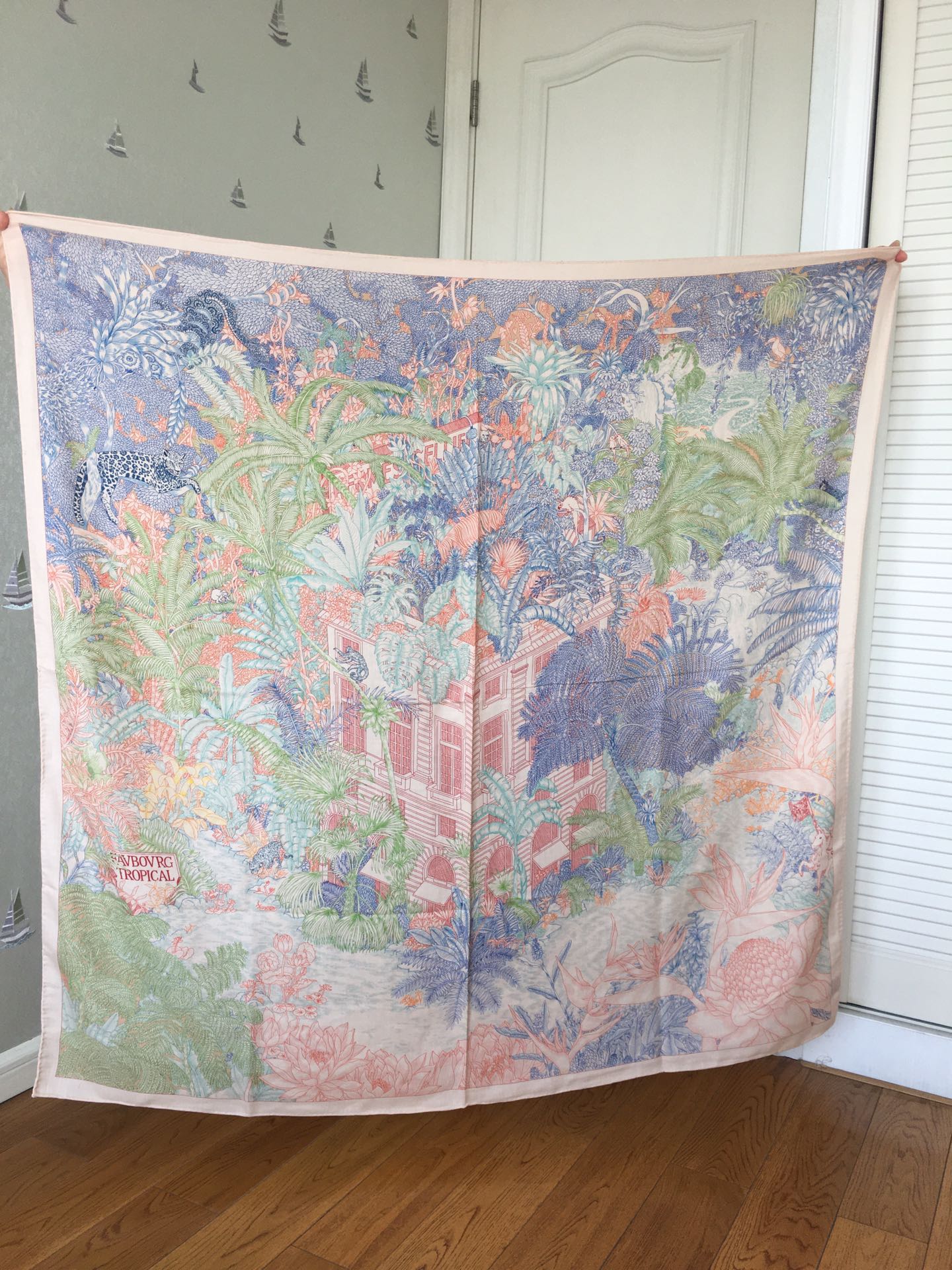 Двусторонний бархатный платок Hermes 140 - 2 шт.