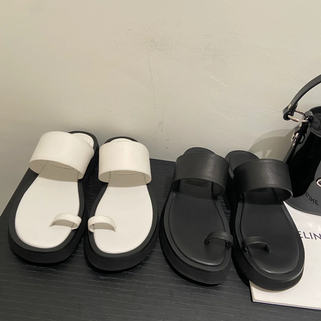 Celine - Тапочки на платформе из овечьей кожи