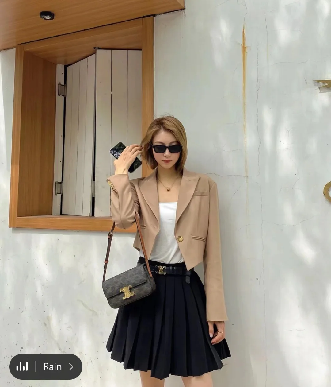 Сумка под мышку с монограммой Celine Triomphe