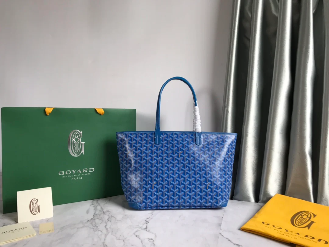 Маленькая сумка-тоут Goyard на молнии - синяя