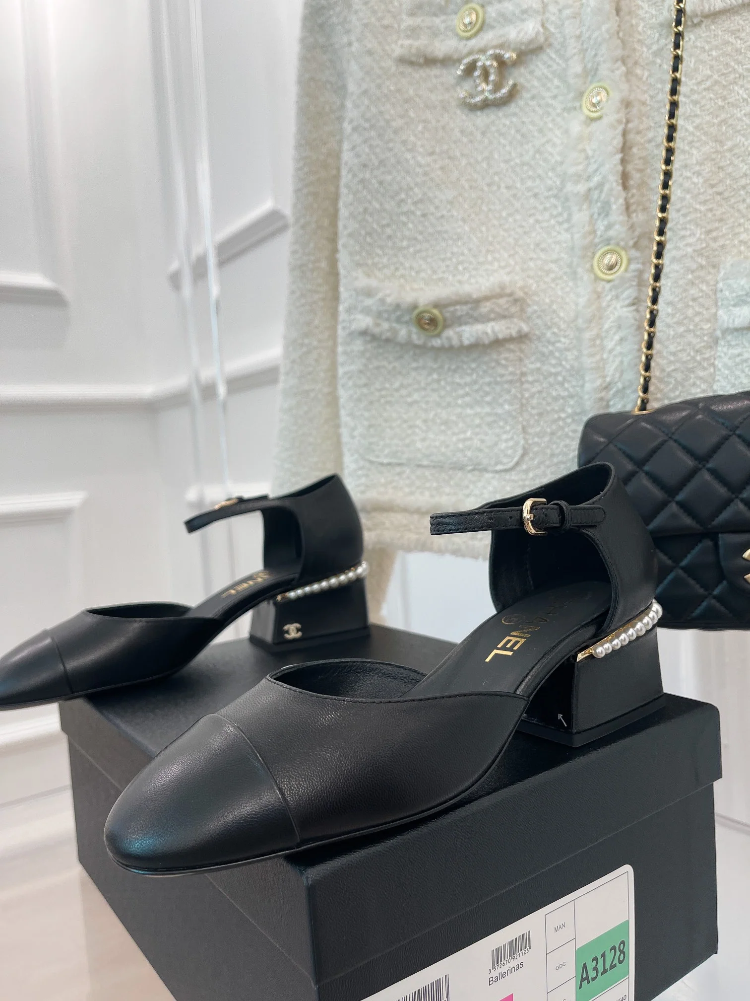 Chanel - Туфли ?Мэри Джейн? с жемчугом - Размеры 35-39-40-41 (изготовление на заказ)