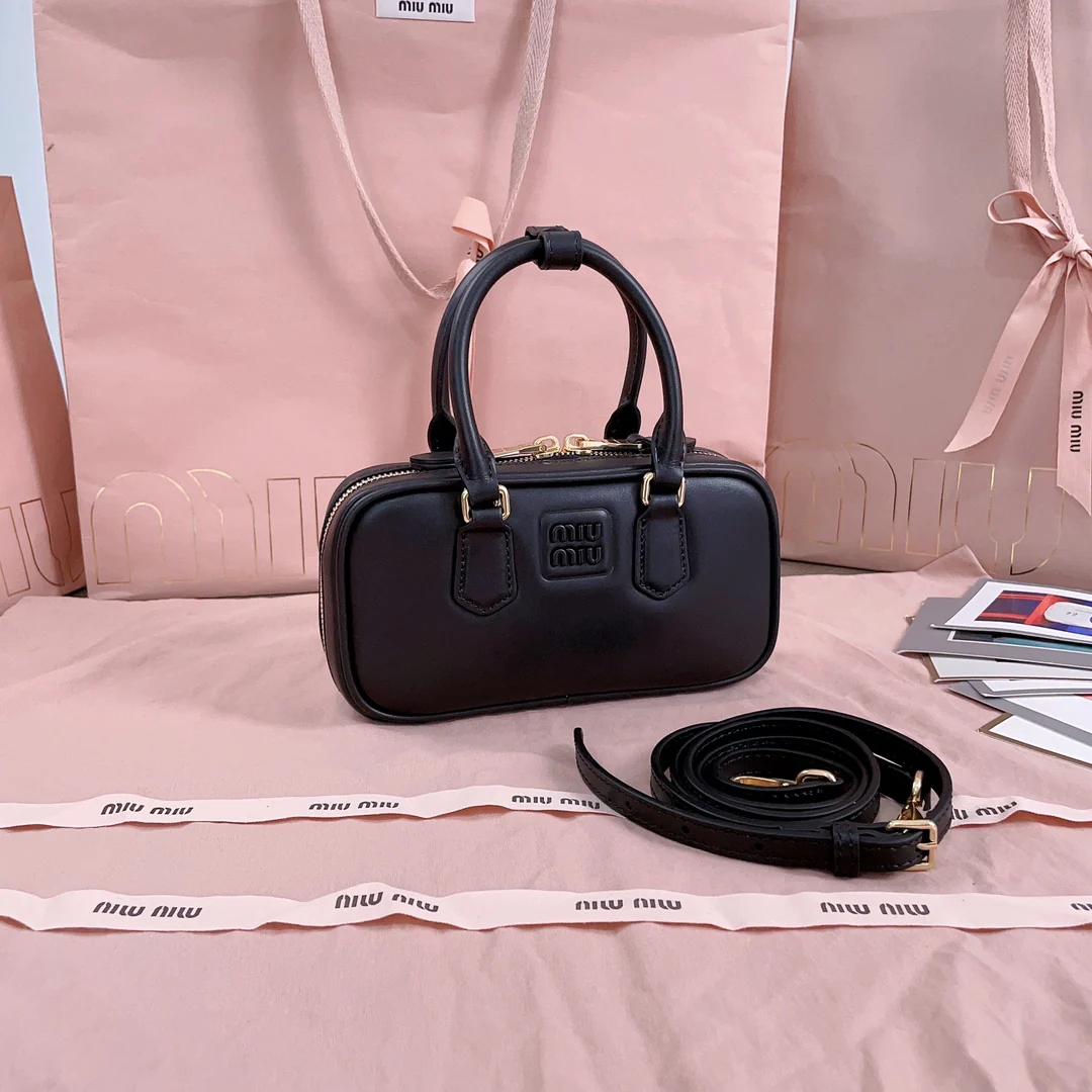 Miu Miu-5bb123-too-pretty-bowling handbag-small-black