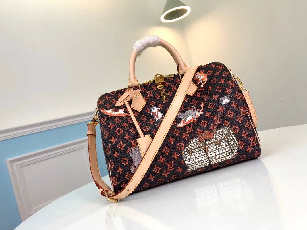 m44401-LV-Speedy30-Handbag-Boston Bag-Red