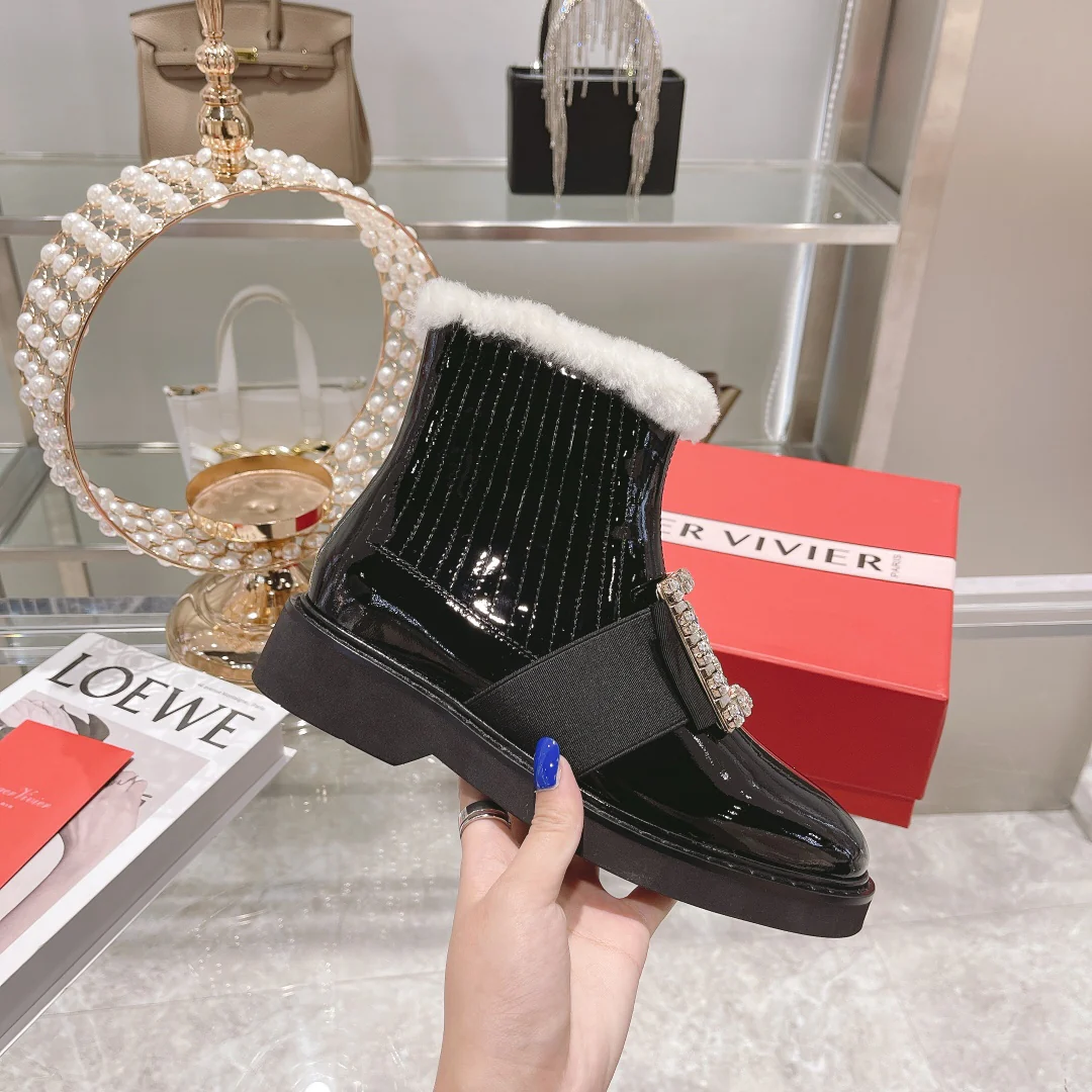 Обувь RV Shoes - Новинка сезона осень/зима 2021 - Шерстяные ботильоны - Черные