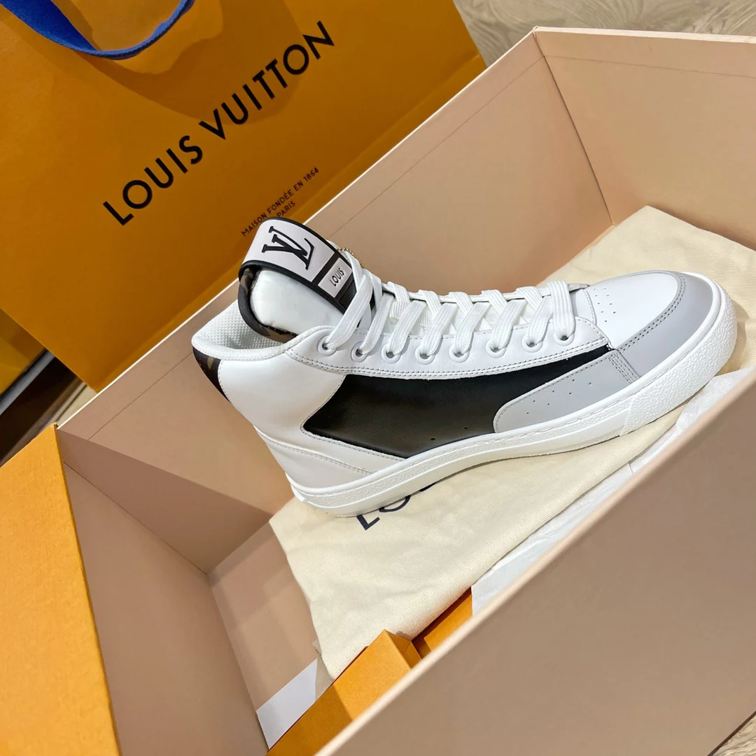 Обувь LV - LV Trainer - высокие - спортивная/повседневная обувь - серо-белый вариант