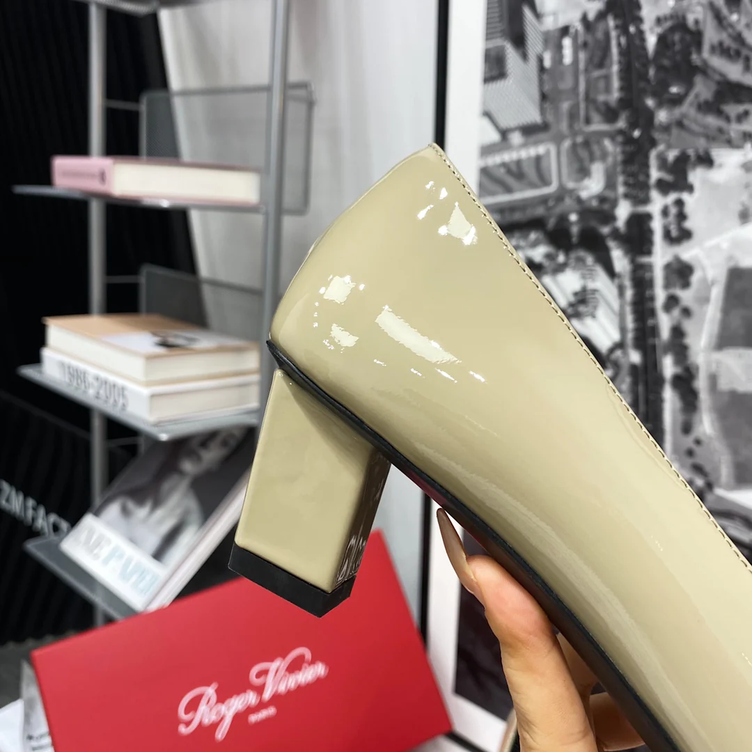 Каблук-блок RV-4-5 см - слоново-серый