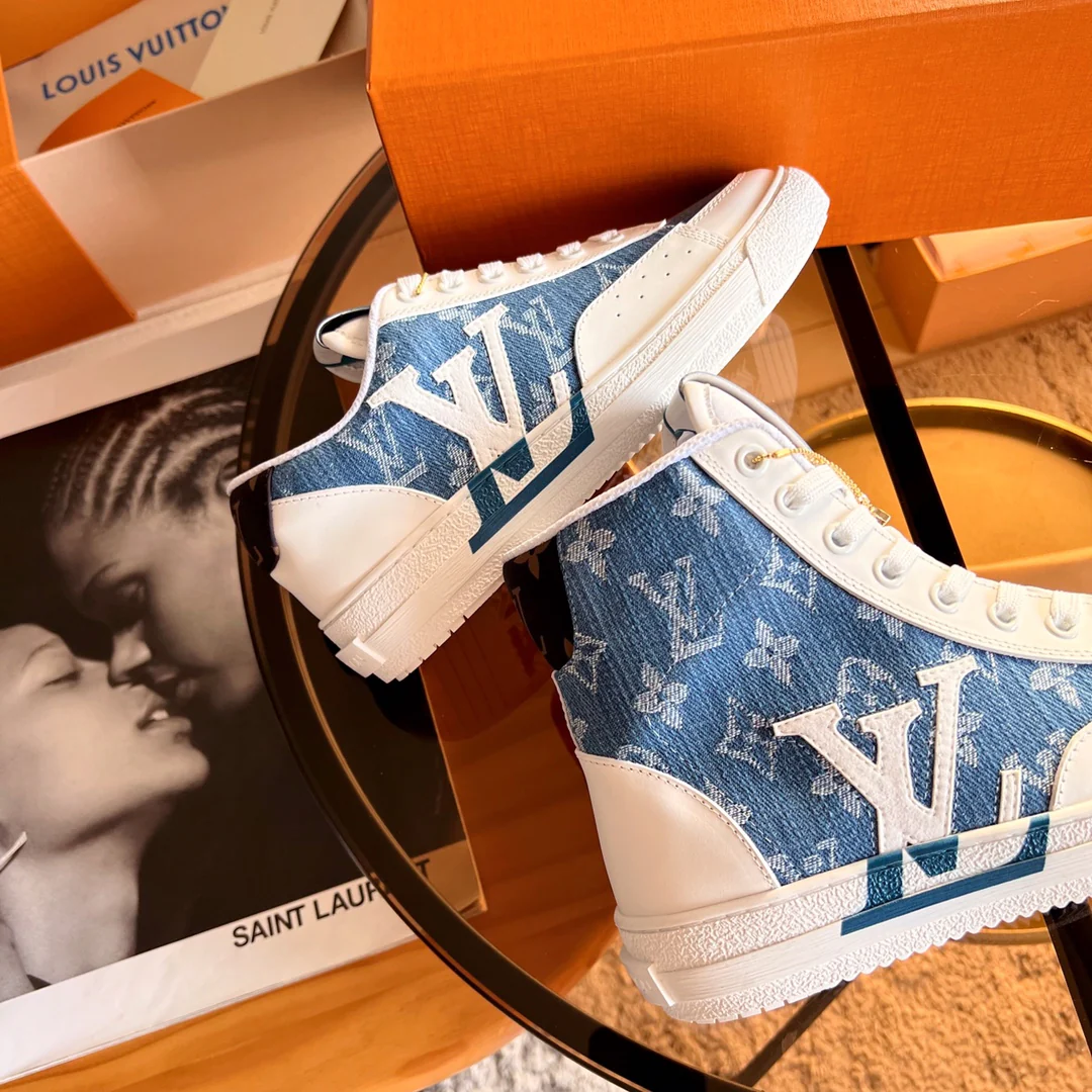 Обувь LV - LV - Новинка весны 2022 - Джинсовые туфли - Высокие кеды