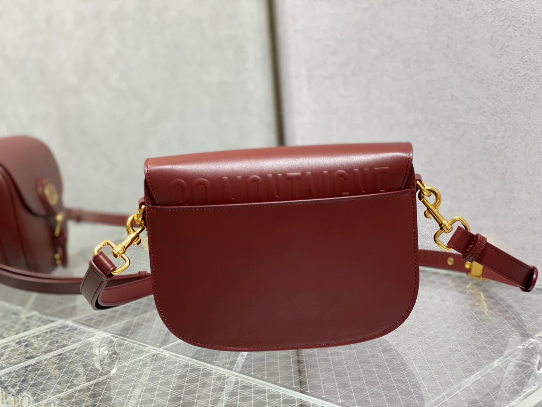 Dior Bobby Medium 22cm, бордовая кожа