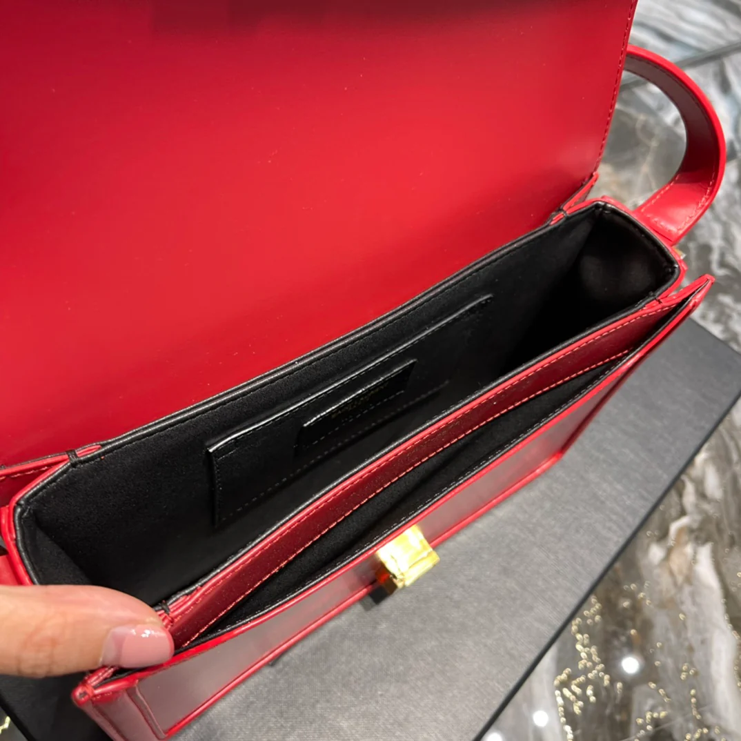 Сумка через плечо YSL rue de solferino - красная