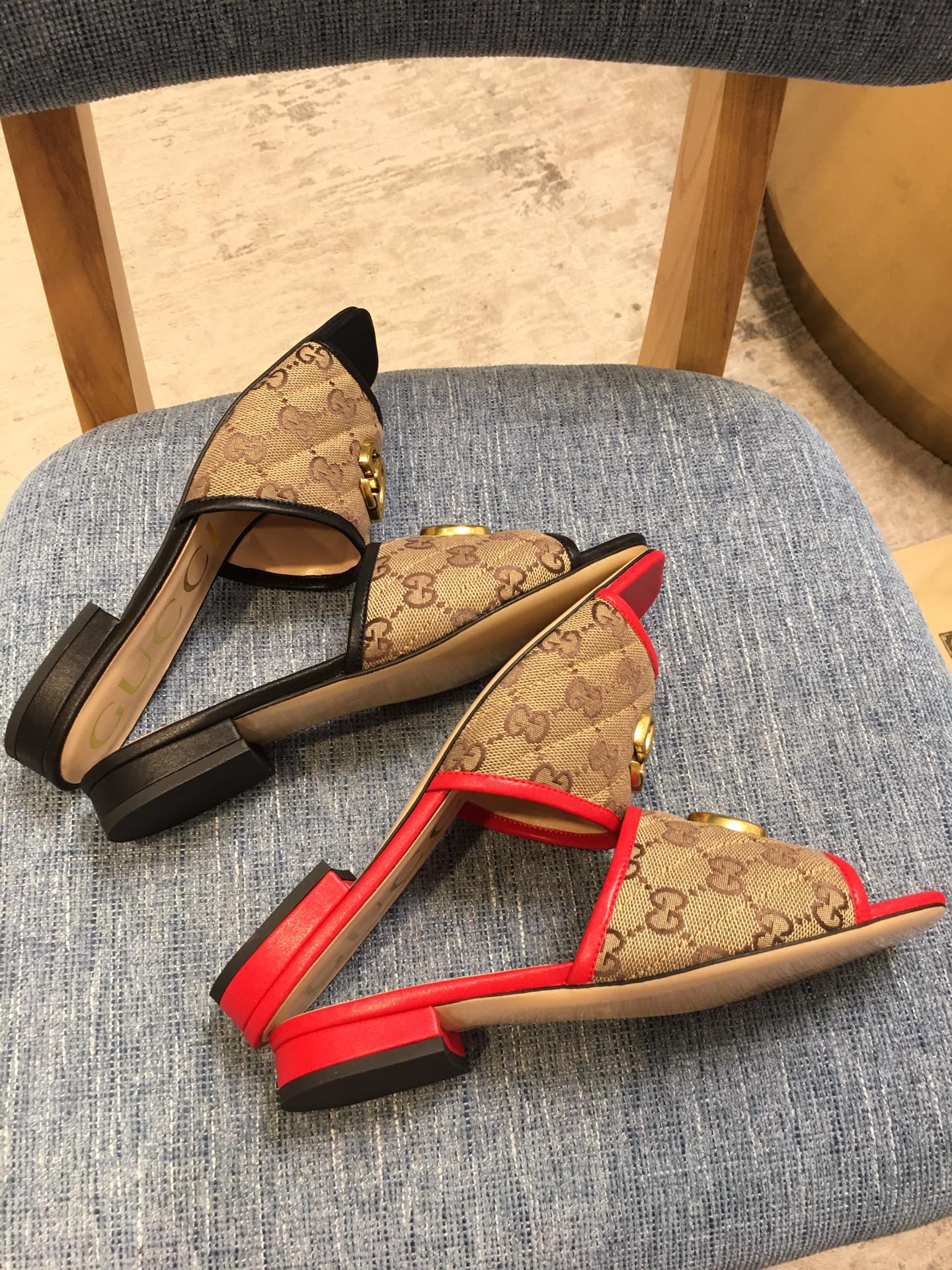 Тапочки Gucci с квадратным носком