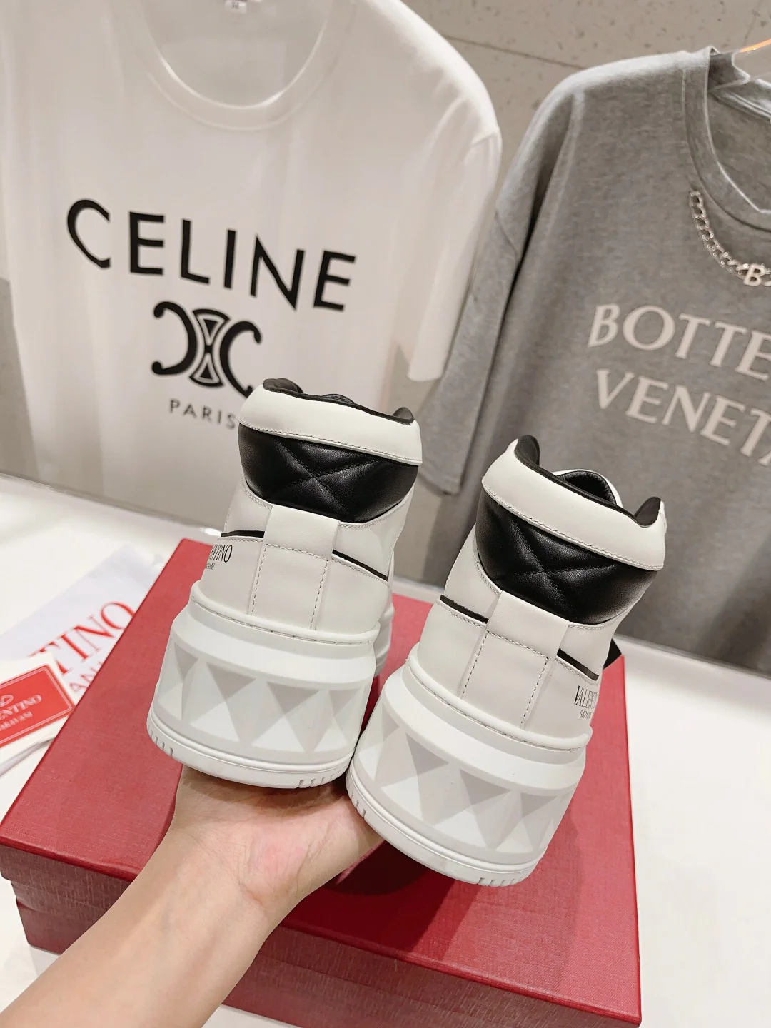 Кроссовки Valentino One Stud XL High-Top - унисекс - черные