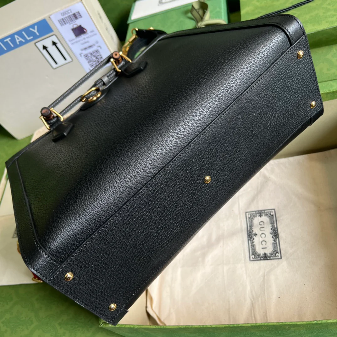 Сумка Gucci из бамбука - Большая сумка-тоут - 35x30x12-1
