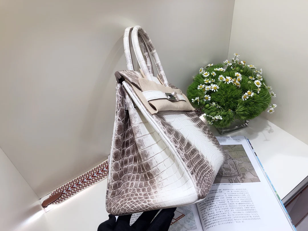 Hermes Birkin 30 Himalaya Silver Buckle