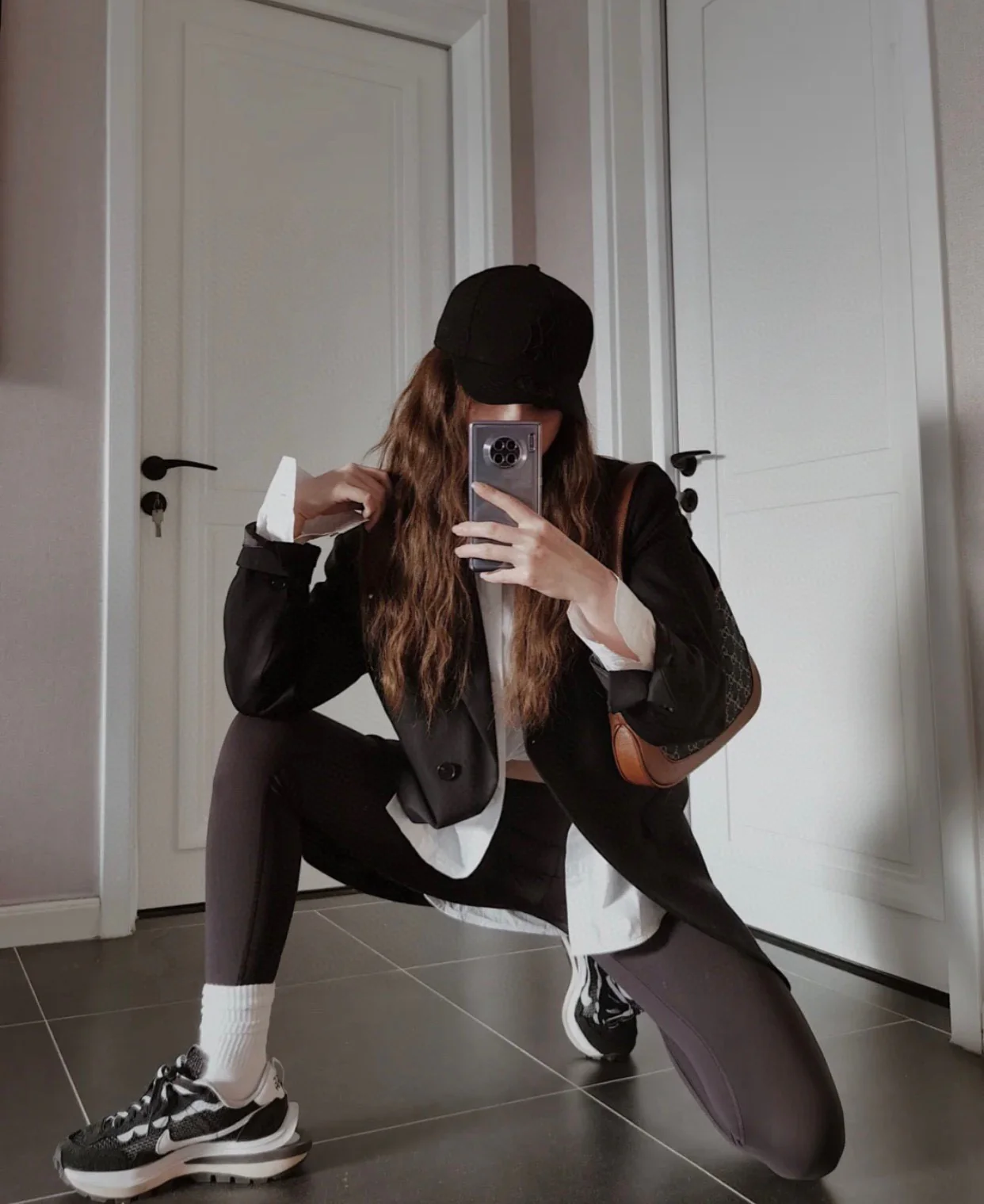 Gucci-经典 Jackie 牛仔丹宁帆布手袋-腋下包