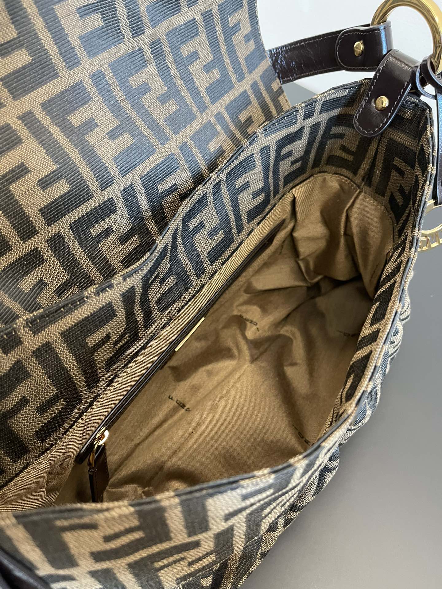 Большая винтажная сумка Fendi Monogram Ingot
