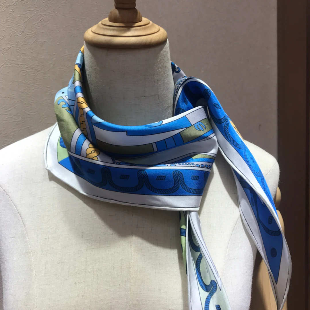 Hermes - Новейший шарф Garden Diamond - 100% - Твиловый шелк - 43 - 115 см - 6