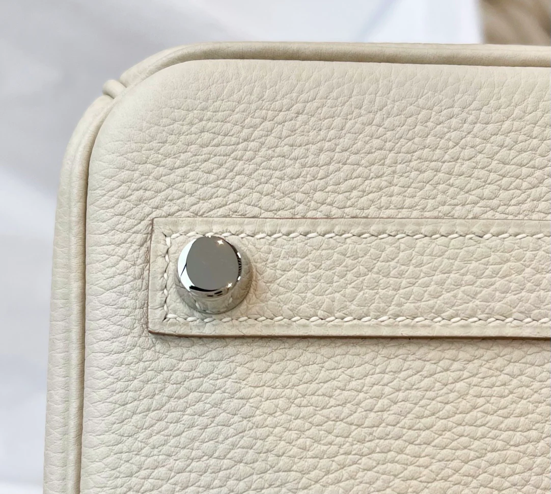 Hermes Birkin 30 Togo Milkshake White Silver Buckle