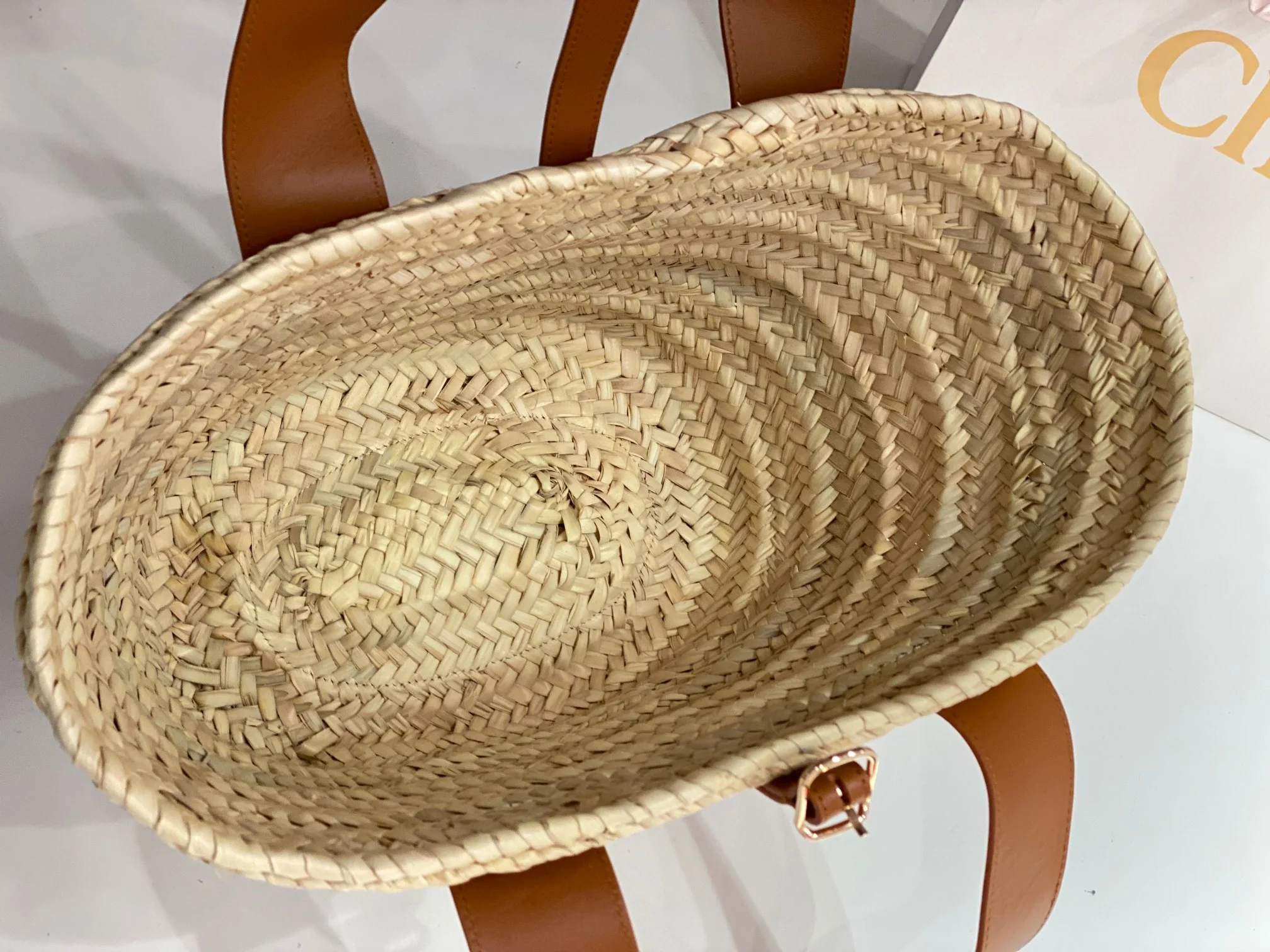 Chloe - Новинка лета 2023 - Плетеная соломенная сумка - Коричневая