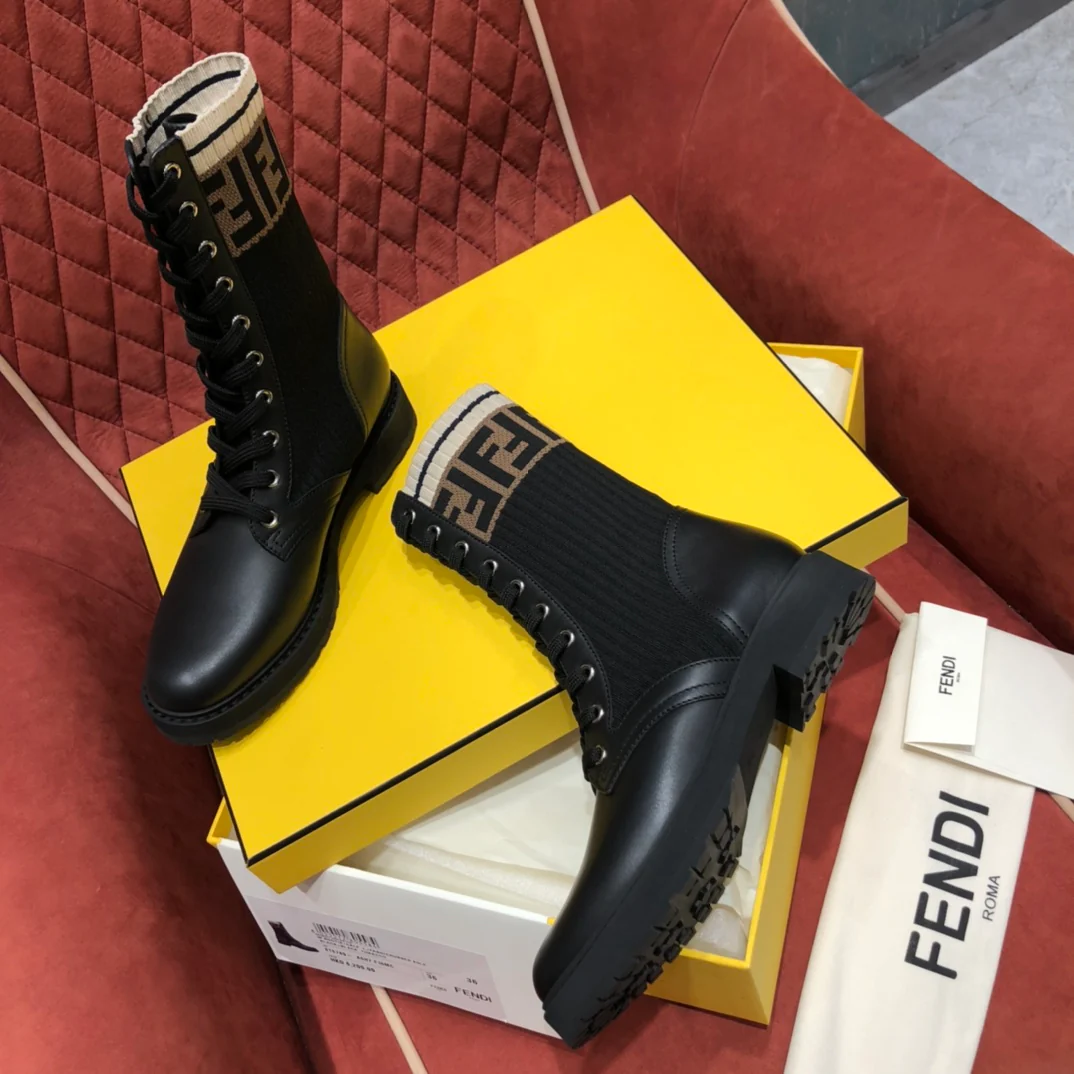 Fendi - Носки до середины икры - Высокие носки - Ботинки до середины икры