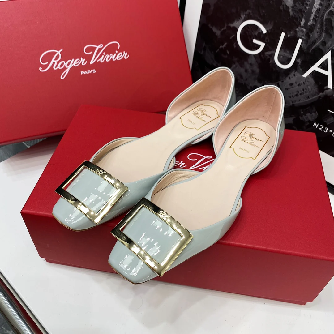 RV с плоским дном и полым квадратным носком - светло-голубой