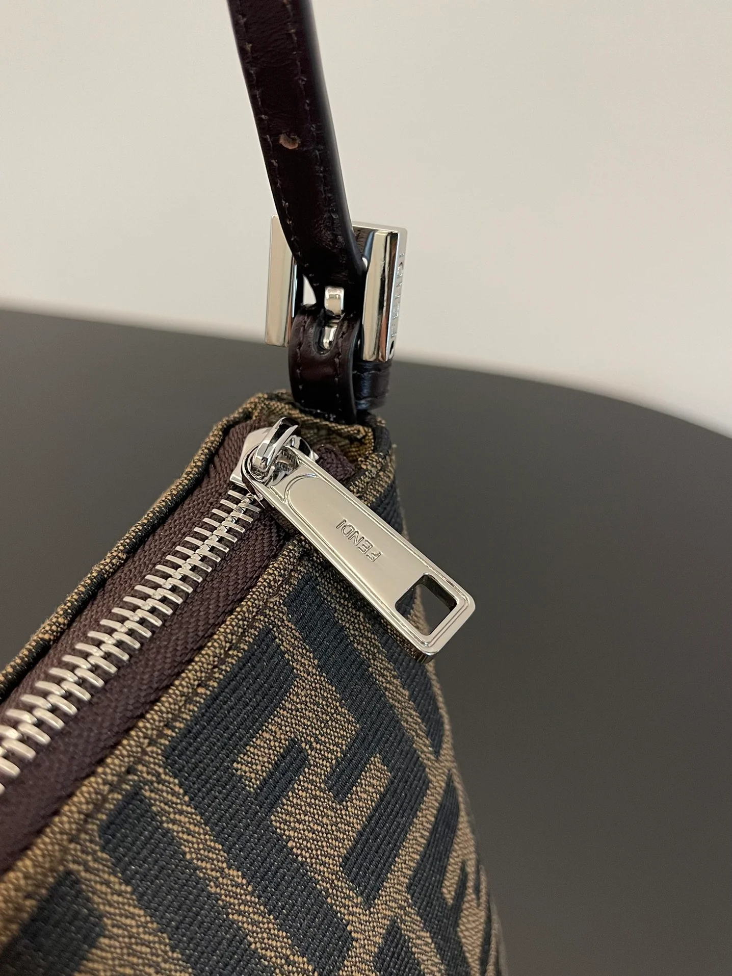 Винтажная сумка Fendi Monogram Canvas Underarm Bag