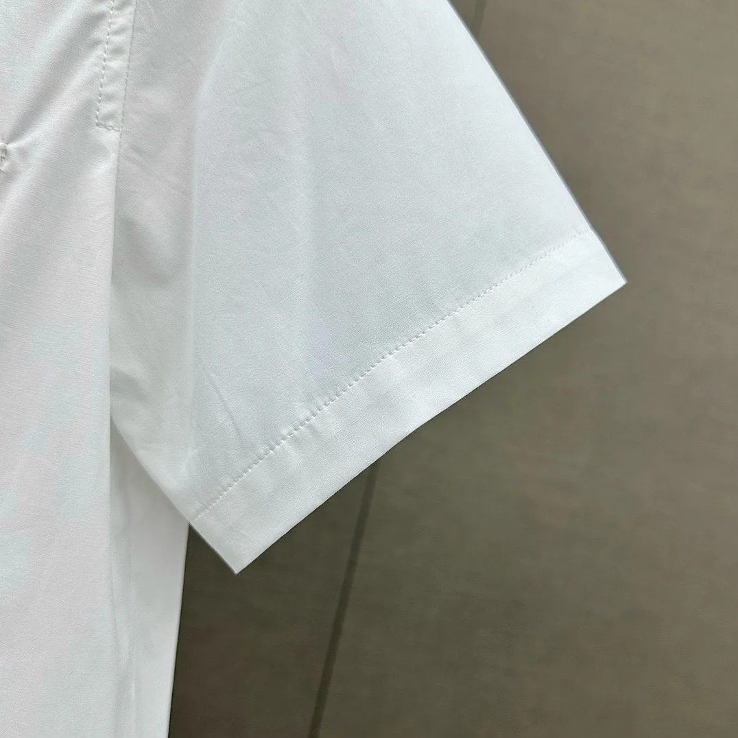 Miu Miu - 2404 - Хлопковая футболка с коротким рукавом и вышитыми буквами - Белая