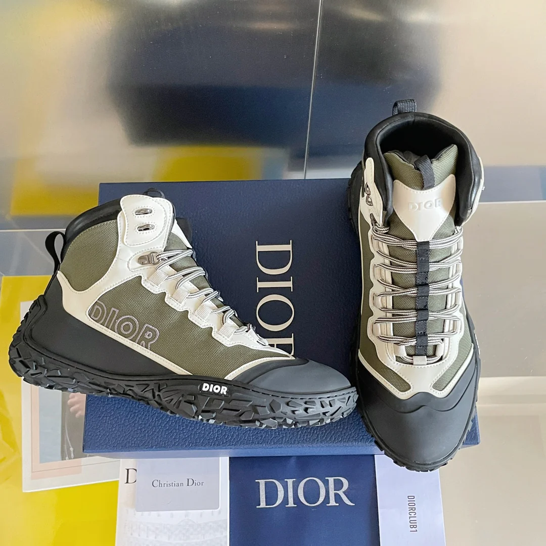 Кроссовки Dior Diorizon Series - Высокие кроссовки - Унисекс - Черно-зеленые