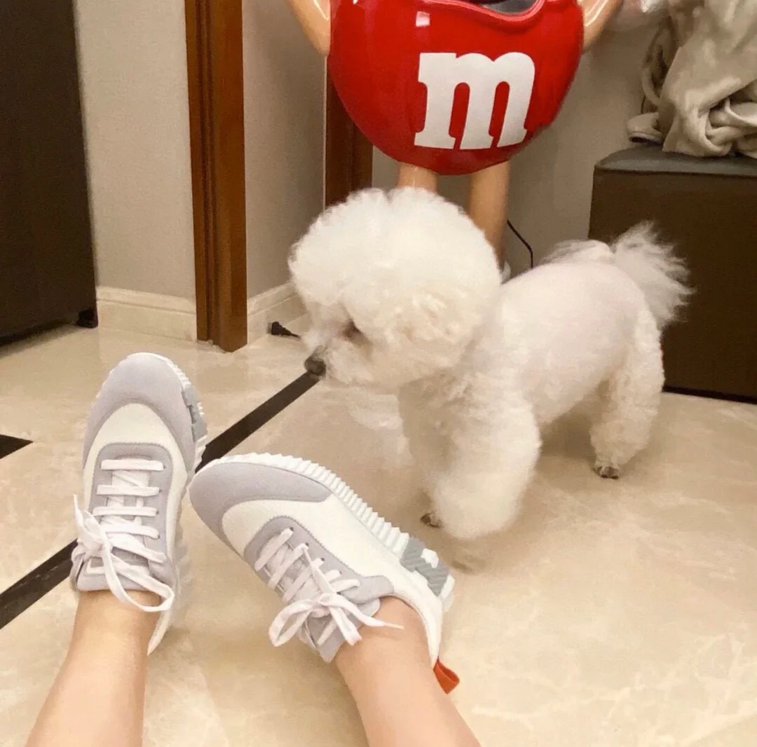 Повседневные туфли Hermes 2024 - Серые - 1