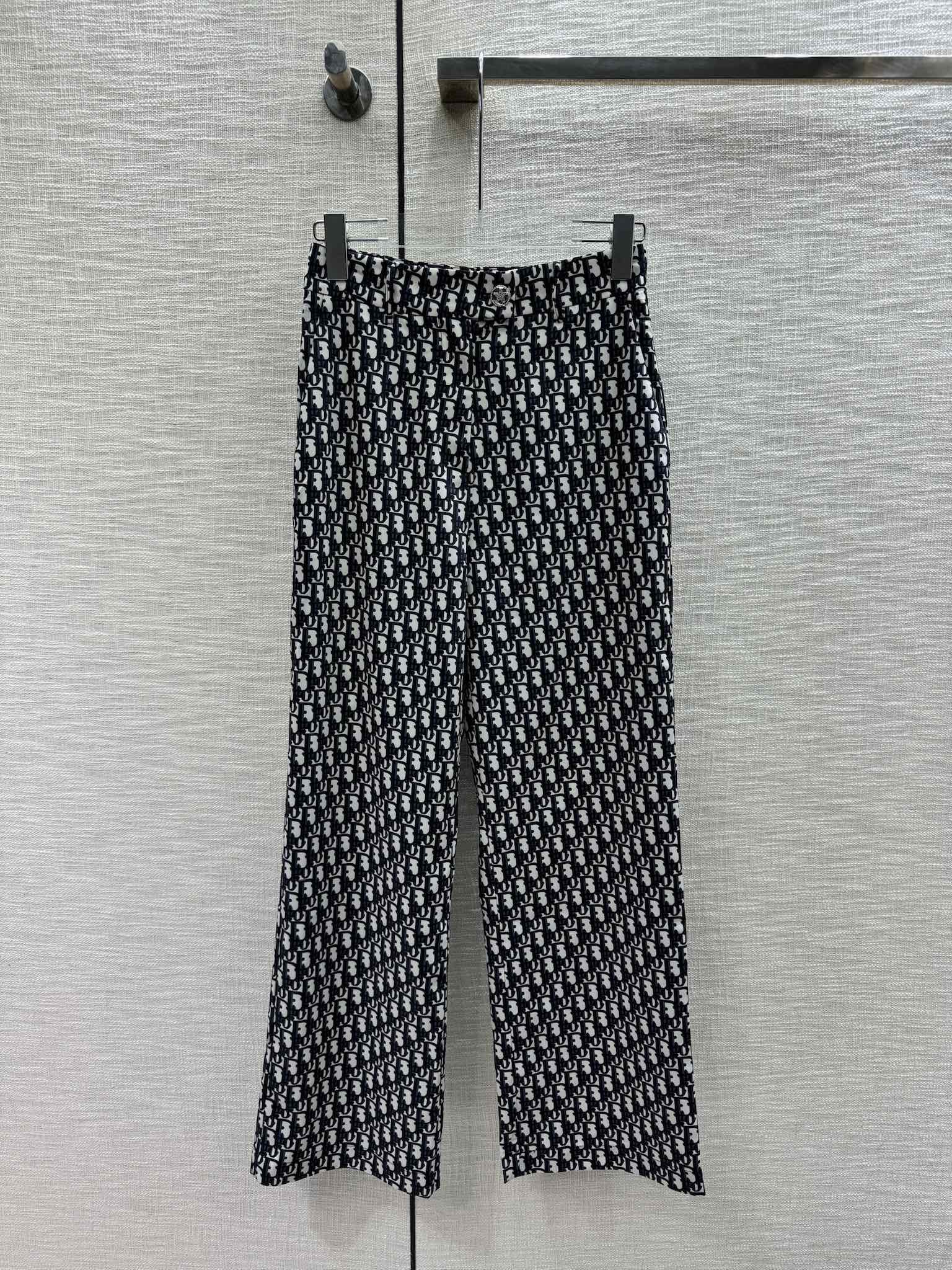 Брюки Dior 2403 Classic Monogram с широкими штанинами