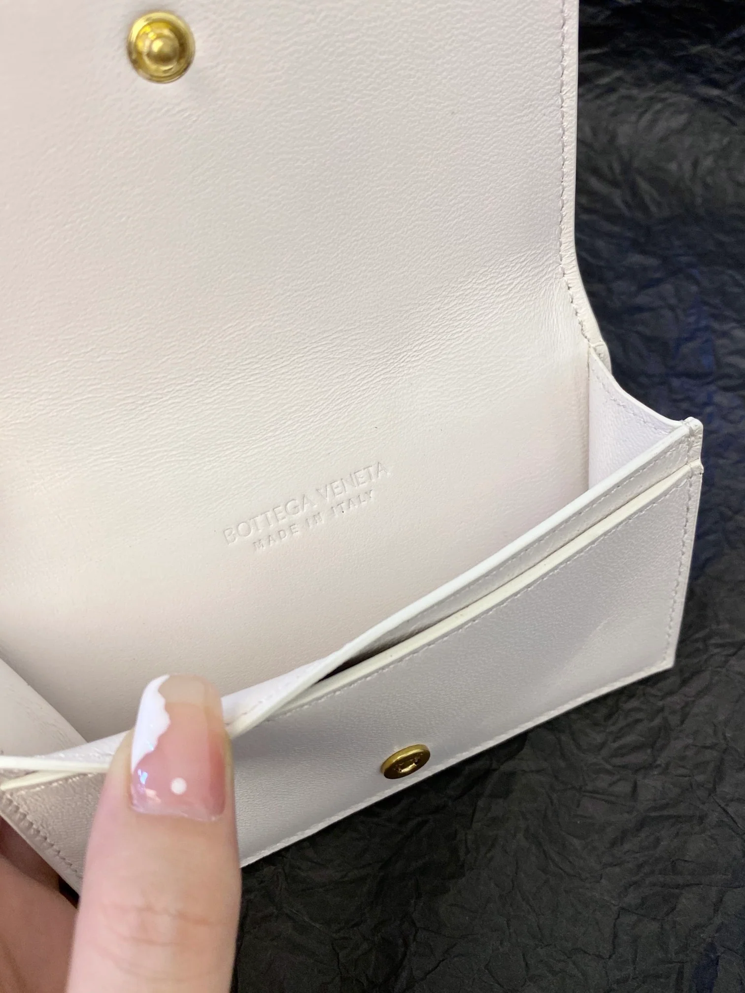 BV-大格翻盖卡包 小羊皮 12.2×7.5×2.5cm