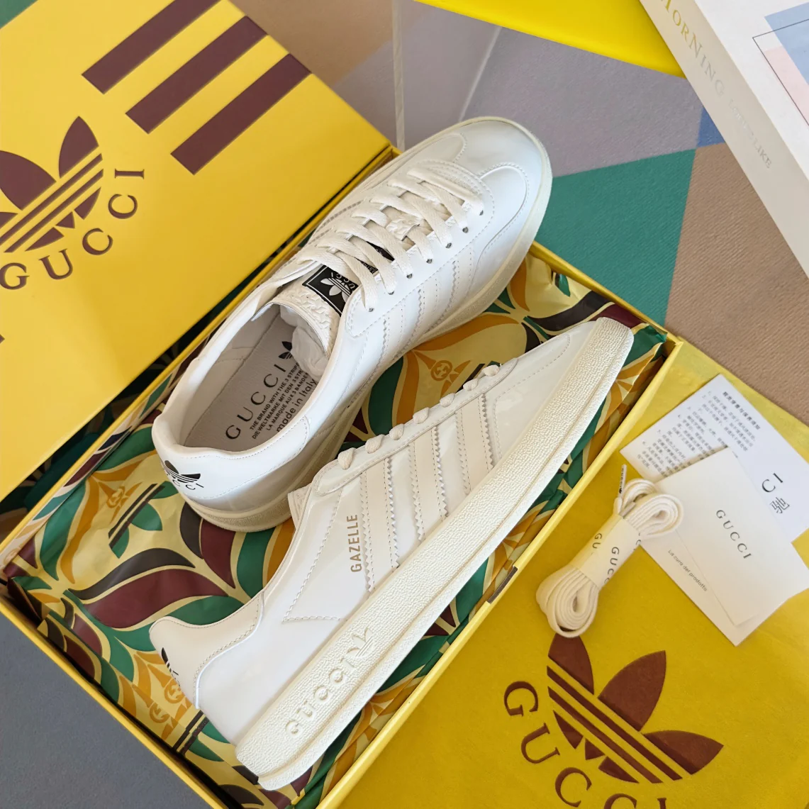 Скейтбордические кроссовки Gucci 2024 - белые