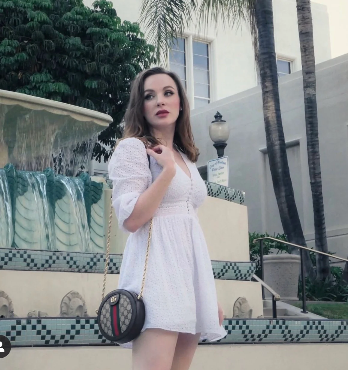 Круглая сумка Gucci Ophidia - сумка через плечо - канва с монограммой