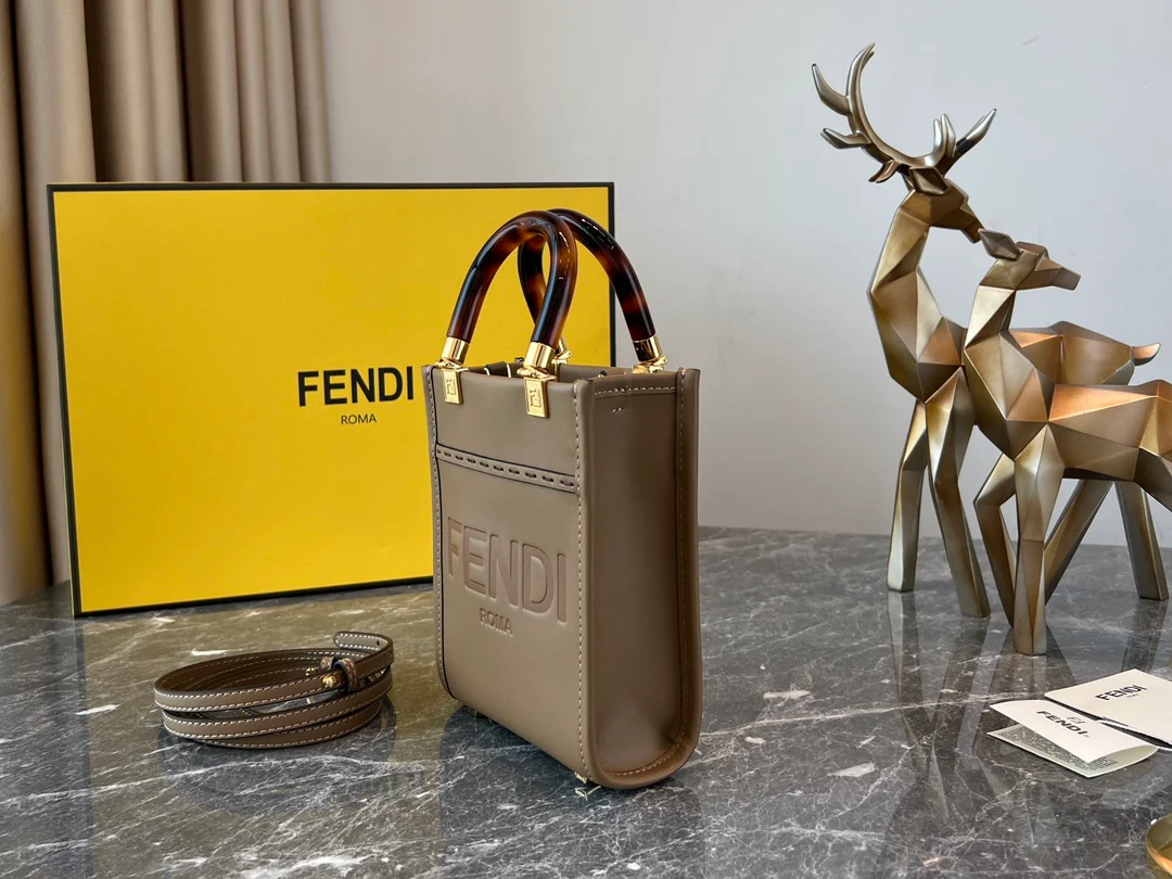 Сумка-тоут Fendi Sunshine - Мини - Светло-коричневая