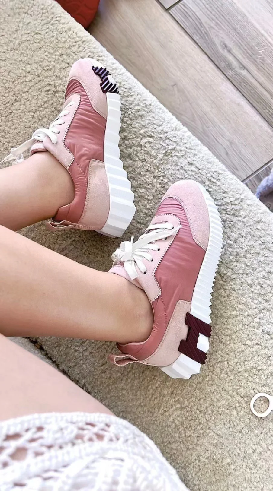 Весенняя коллекция Hermes 2022 — Спортивная повседневная обувь — Унисекс — Розовый