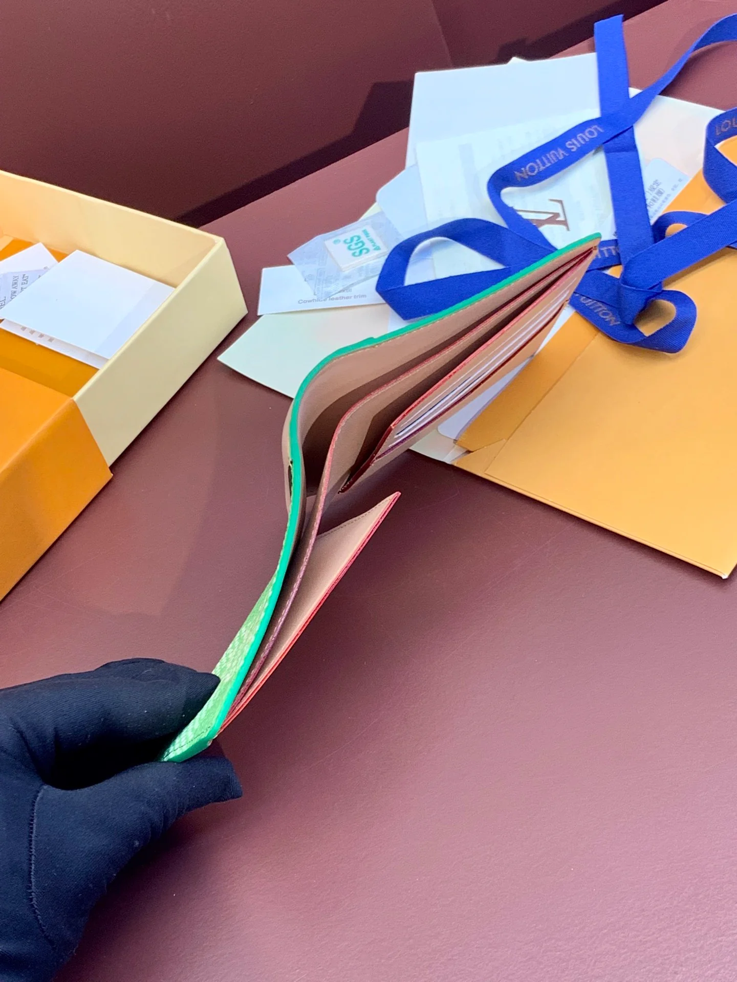 LV-n40636-тонкий кошелек с шахматным узором