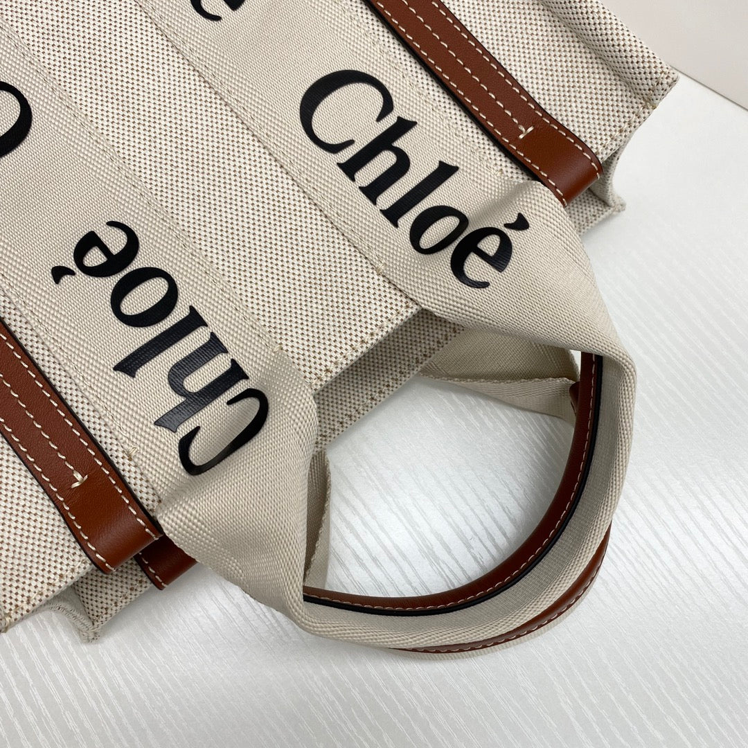 Сумка-тоут Chloe Woody - Маленькая - Коричневая