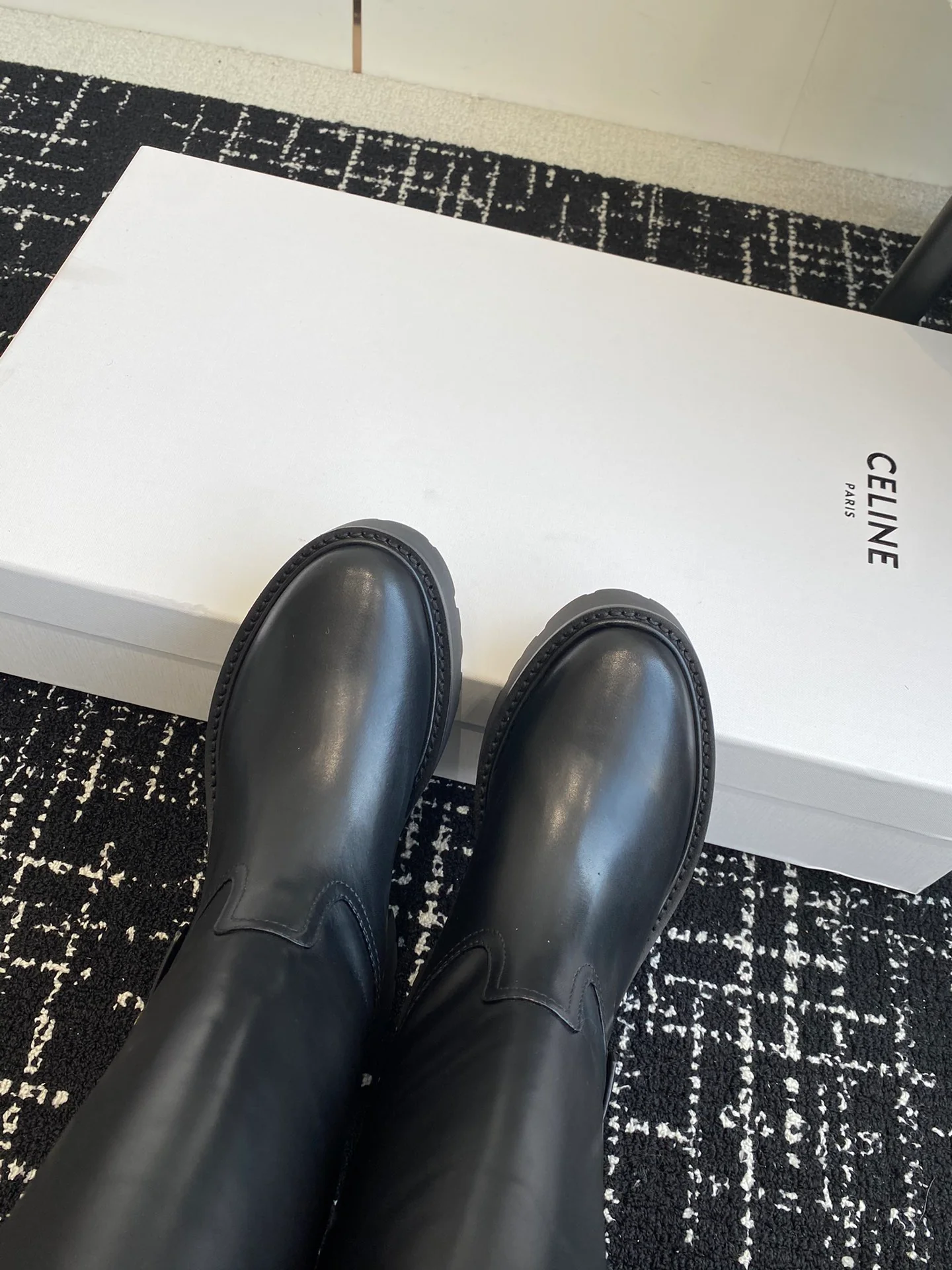 Сапоги для верховой езды Celine 2024 - черные