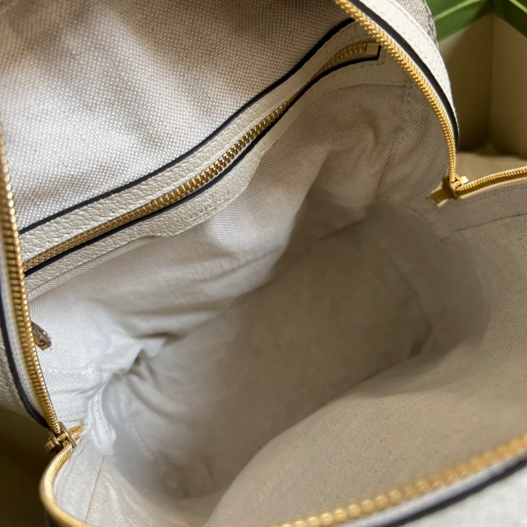 Рюкзак Gucci Ophidia Monogram из белой кожи - 23x29x14 см - Белый