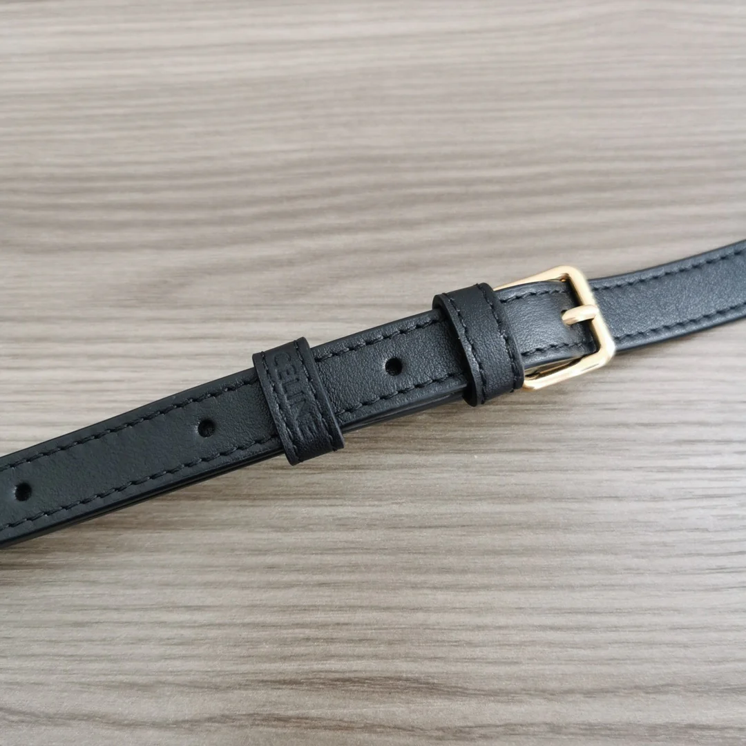 Сумка-ведро Celine с тиснением - Мини - Черная