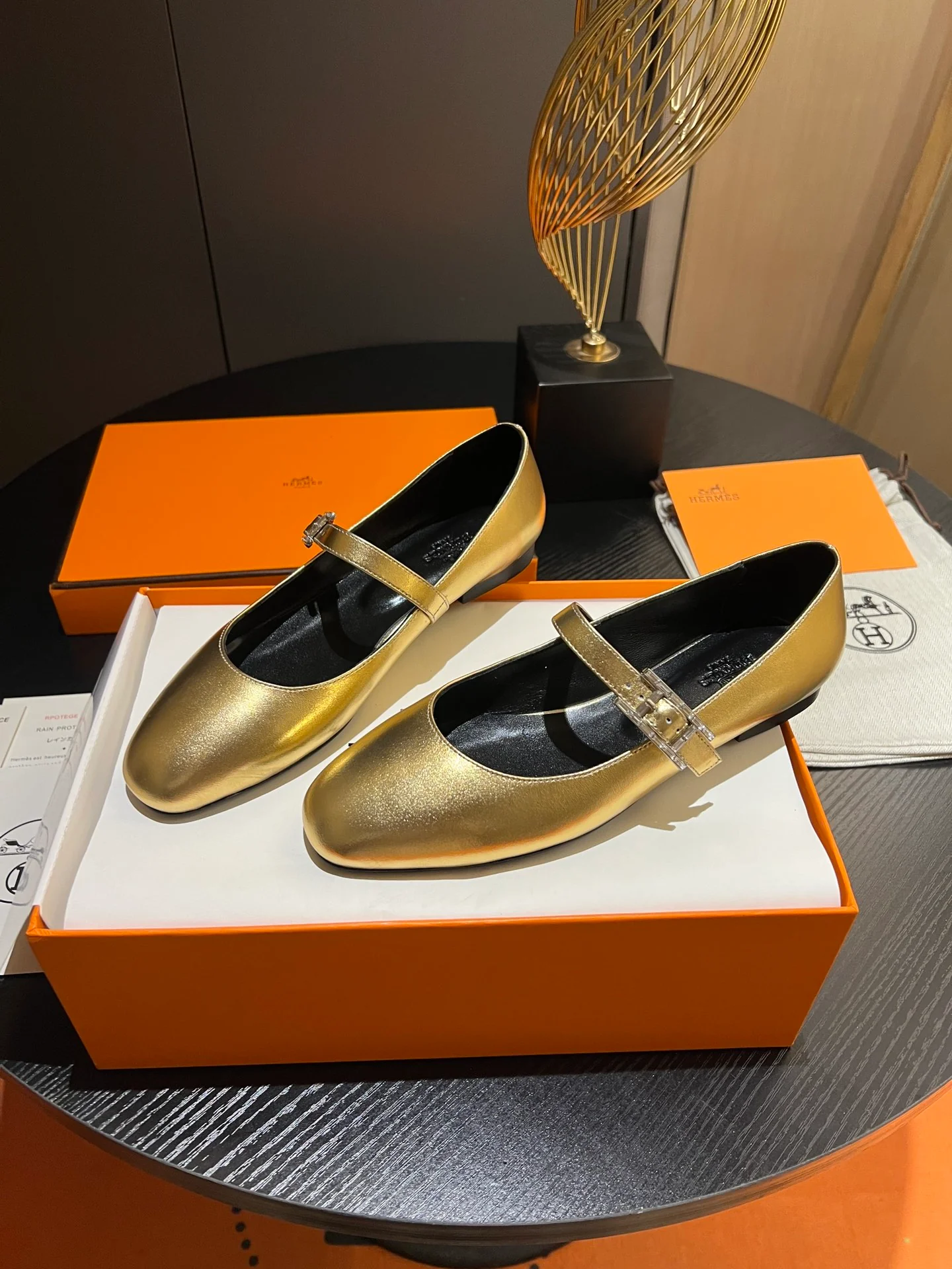 Балетки Hermes 2024 Modern Ballet Flats - Gold