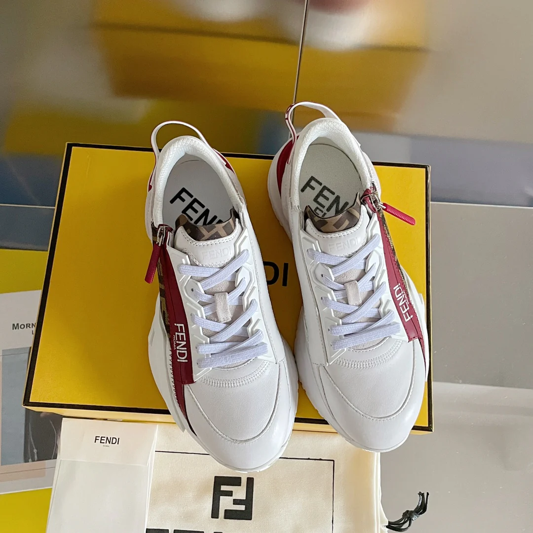 Fendi - Повседневные кроссовки - Белый канвас с монограммой