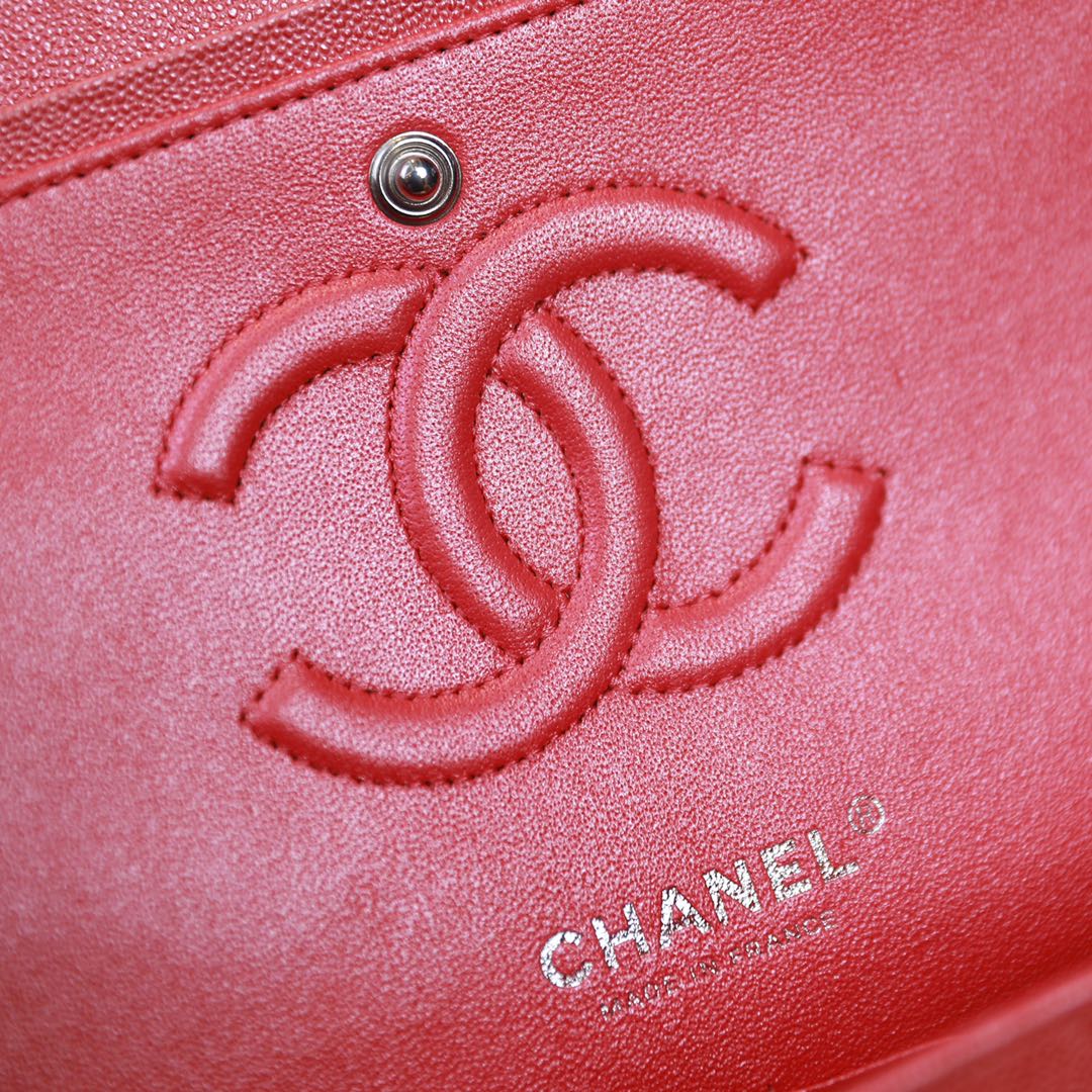 Сумка Chanel Spring/Summer 2019 Ant Pattern CF с перламутровой розовой серебряной пряжкой - 25 см