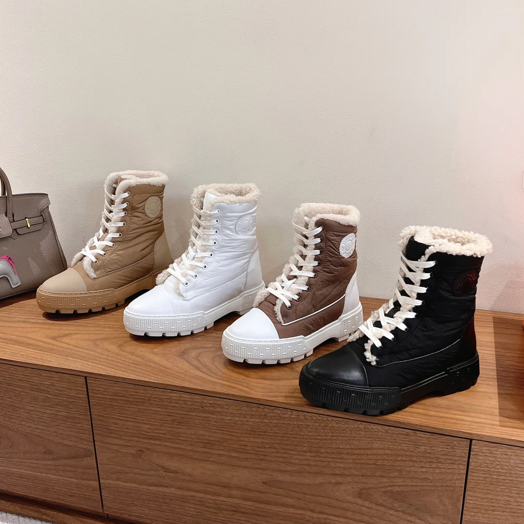 Ботинки Hermes 2024 в британском стиле на платформе с цветовыми блоками - изображение из коллекции