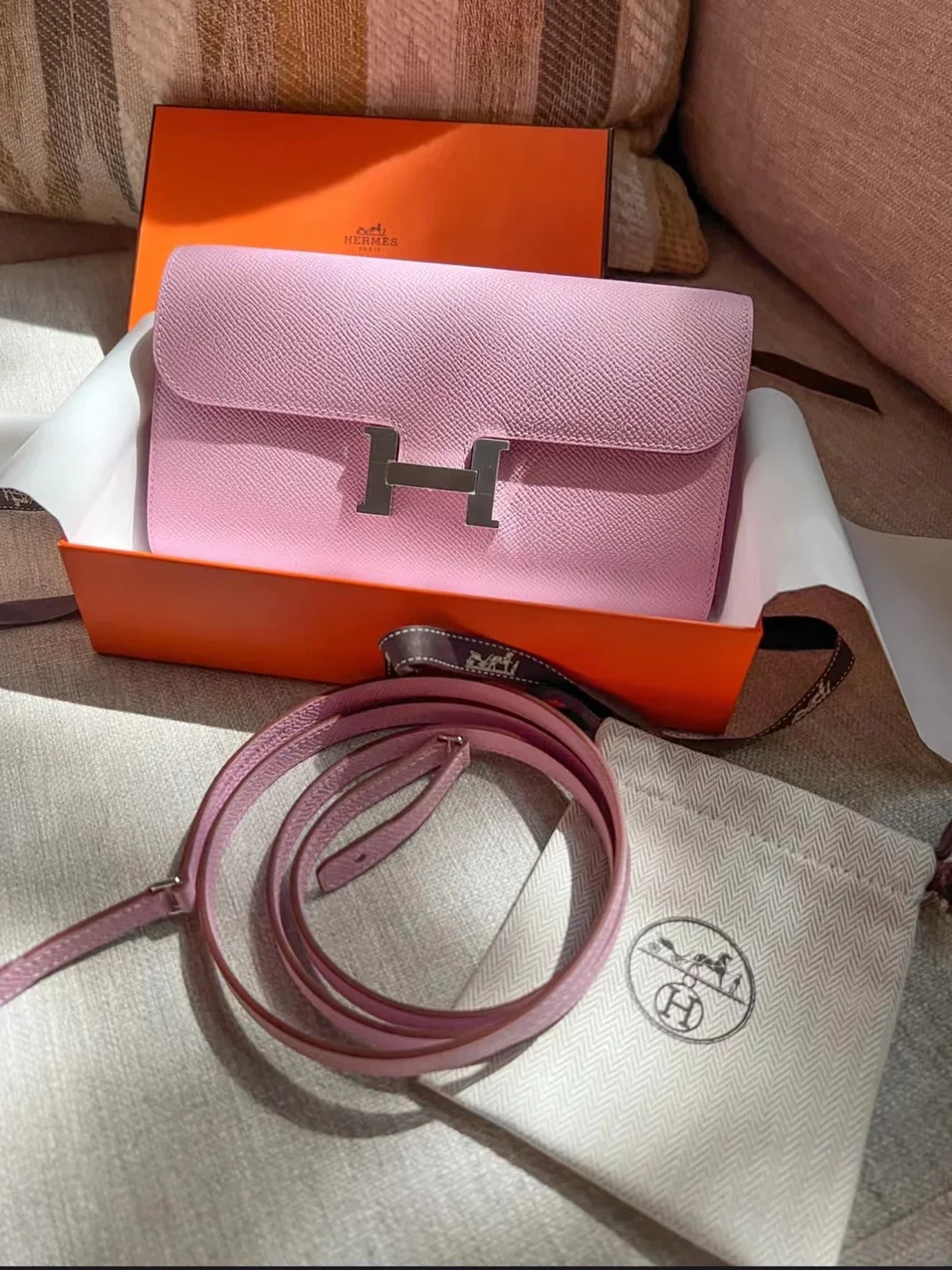 Серебряная пряжка Hermes-constance-to-go-x9