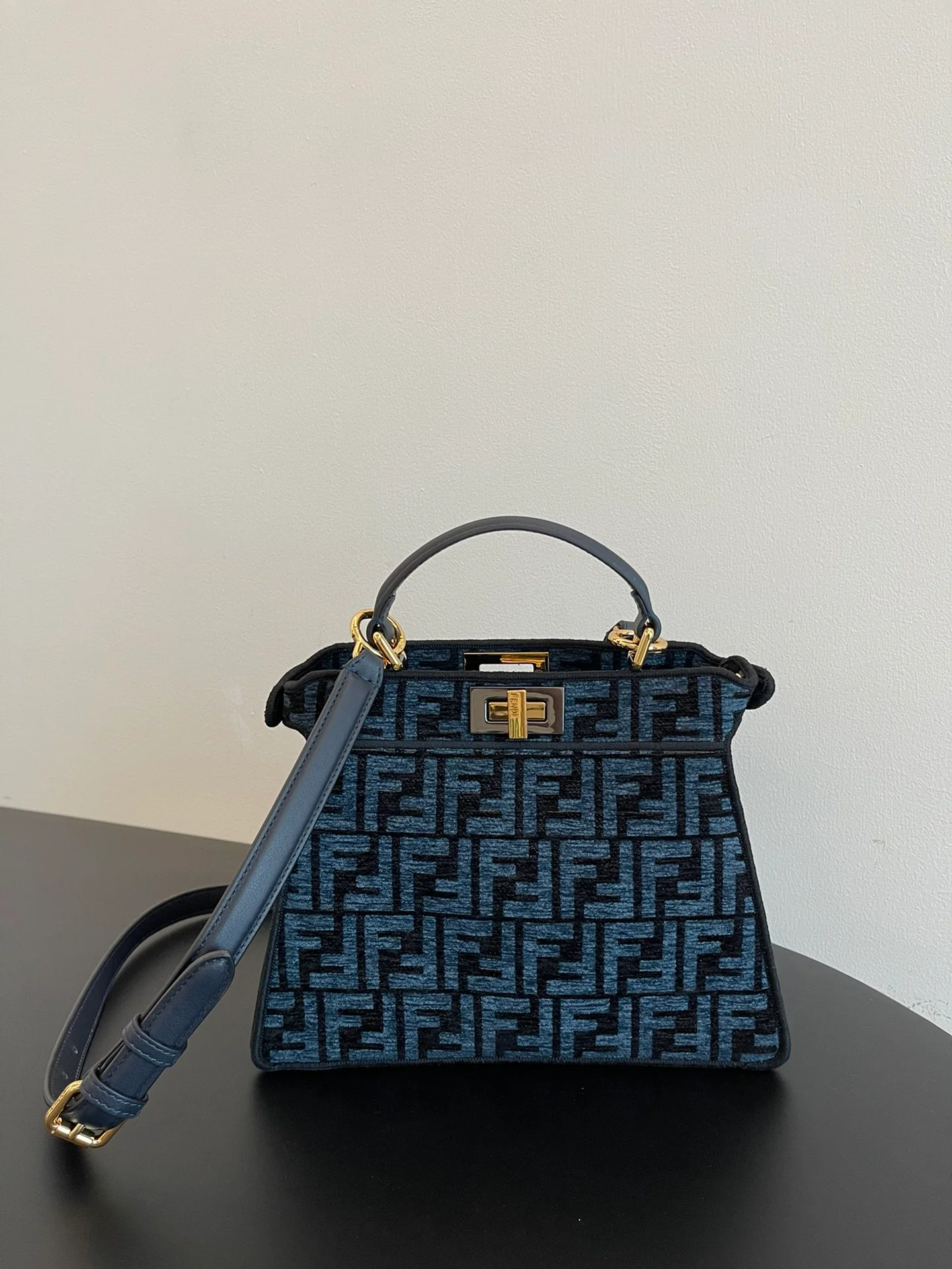Fendi-peekaboo-i-see-u-Shenel Material-Small-Blue