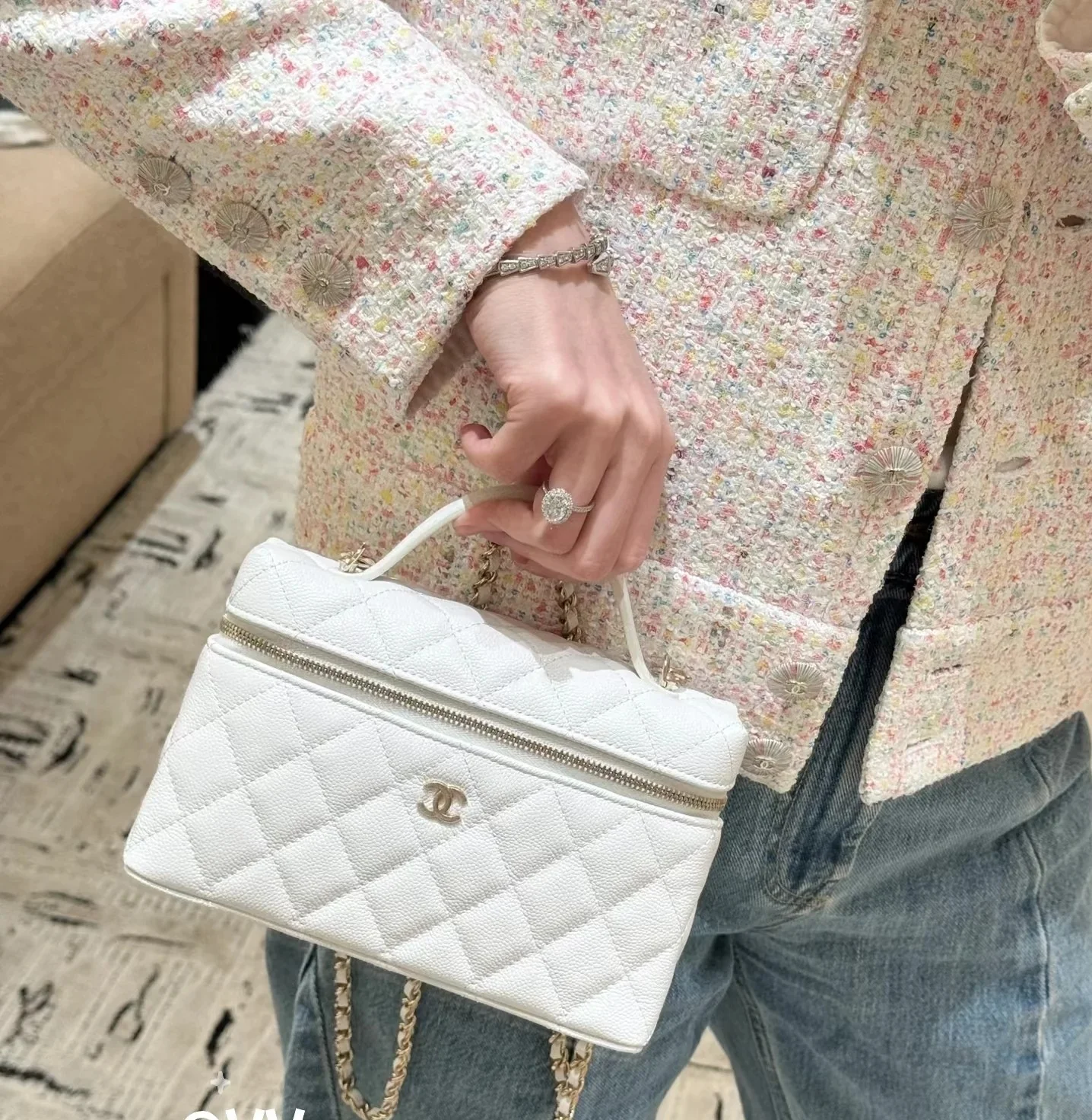 Сумка для ланча Chanel 25c-LP - белая